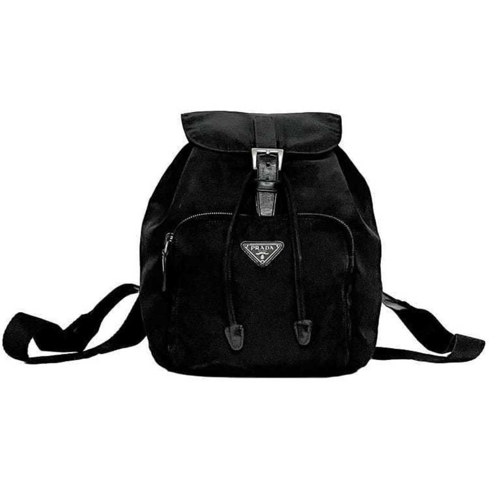 Prada Backpack Nero Rucksack Drawstring Flap Leat… - image 1